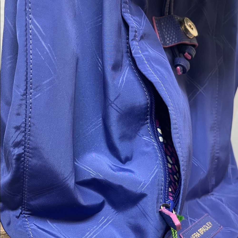 Vera Bradley Navy and Pink Backpack - Picture 4 of 5